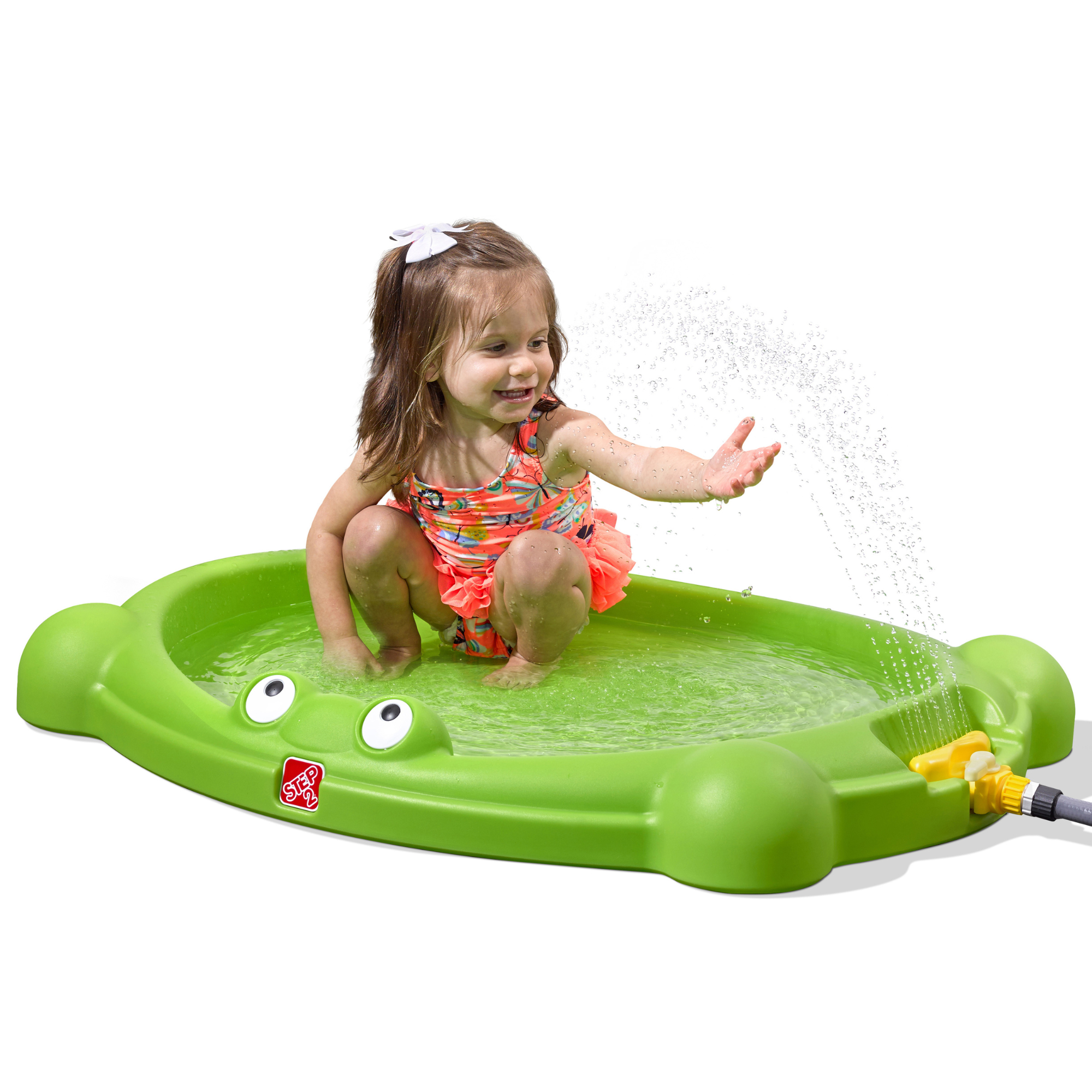 Step2 Water Bug Splash Pad with Adjustable Water Sprinkler, Easy to Assemble Summer Backyard Toy, Outdoor Garden Water Pad Suitable for Children both Boys and Girls Aged 18m and Above, Green