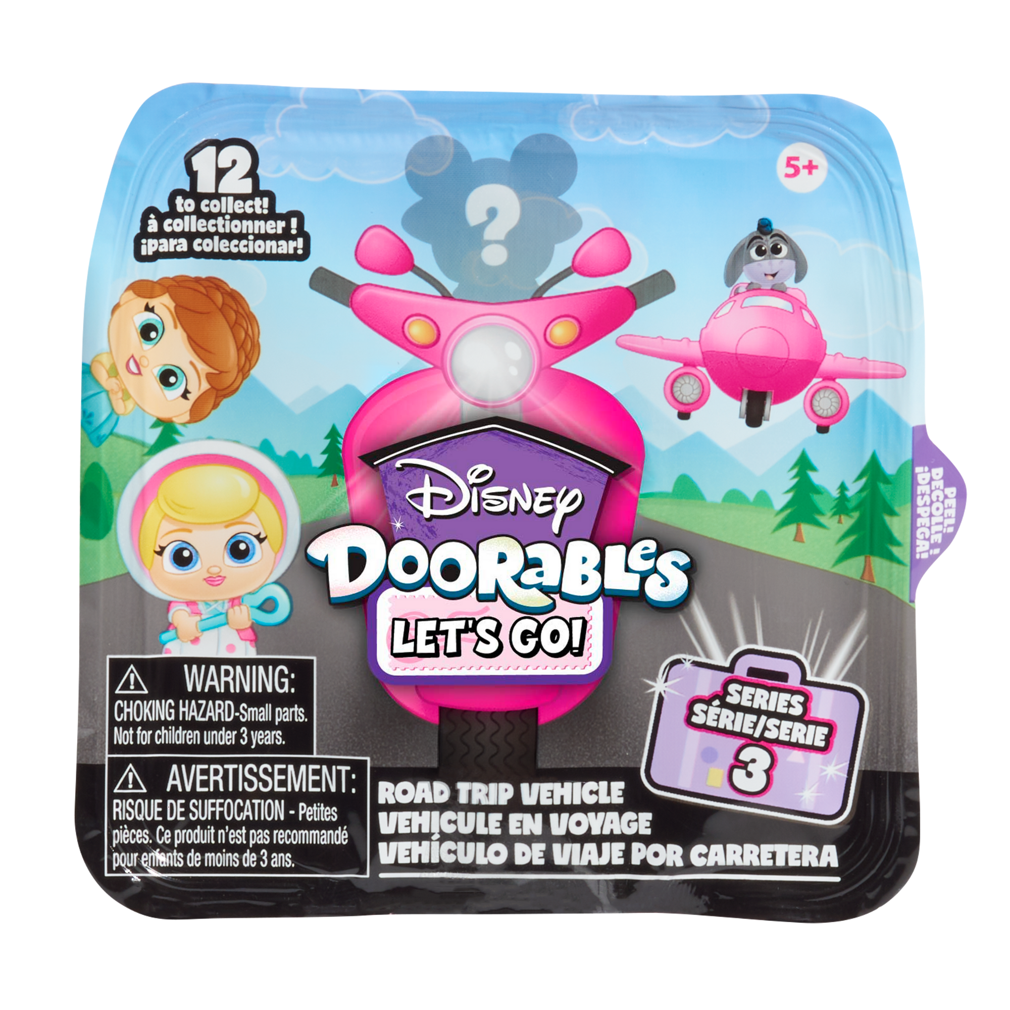 Disney Doorables Let's Go Series 3 "Road Trip Vehicles" Collectible Mini Action Figures, 1.5 Inch (3.8 cm) Toy Figurines & Vehicle Playset, Officially Licensed Kids Toy for Ages 5 & Up by Just Play