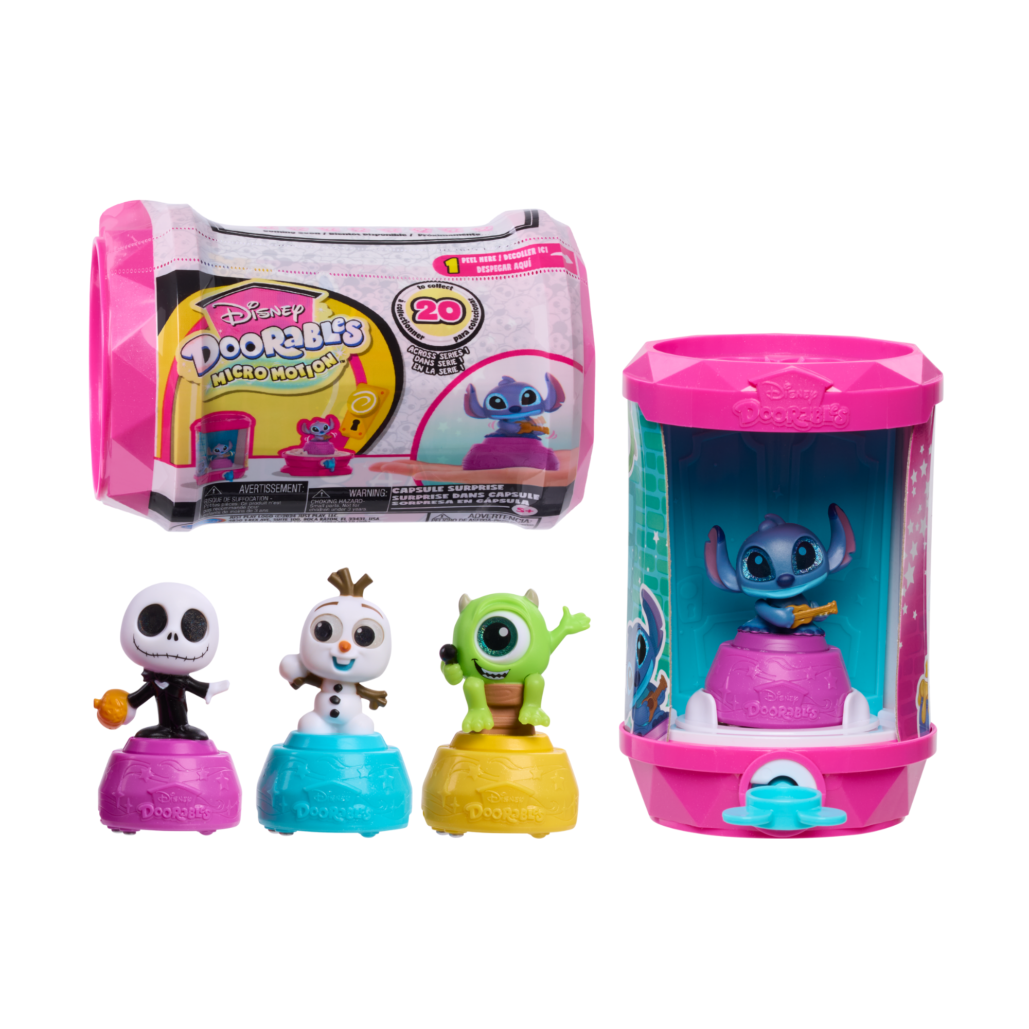 Disney Doorables Micro Motion Capsules Series 1 Features 1 of 12 Collectible Mini Animated Action Figure, 1.5 Inch (3.8 cm) Toy Figurine, Officially Licensed Kids Toy for Ages 5 & Up by Just Play