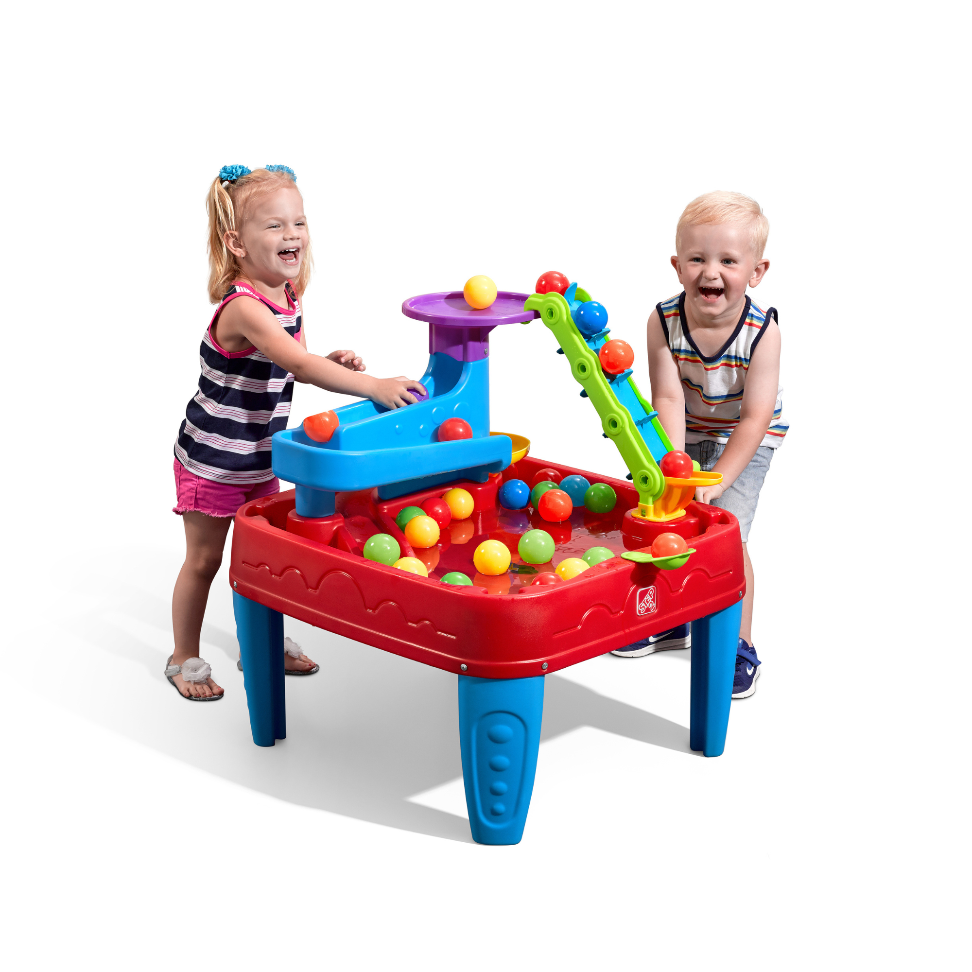 Step2 Stem Discovery Ball Table, Indoor and Outdoor Sensory Playset, Activity Toy with 10 Piece Accessories Including Balls, STEM Toy and Activity Centre, Suitable for Kids both Boys and Girls Aged 3+