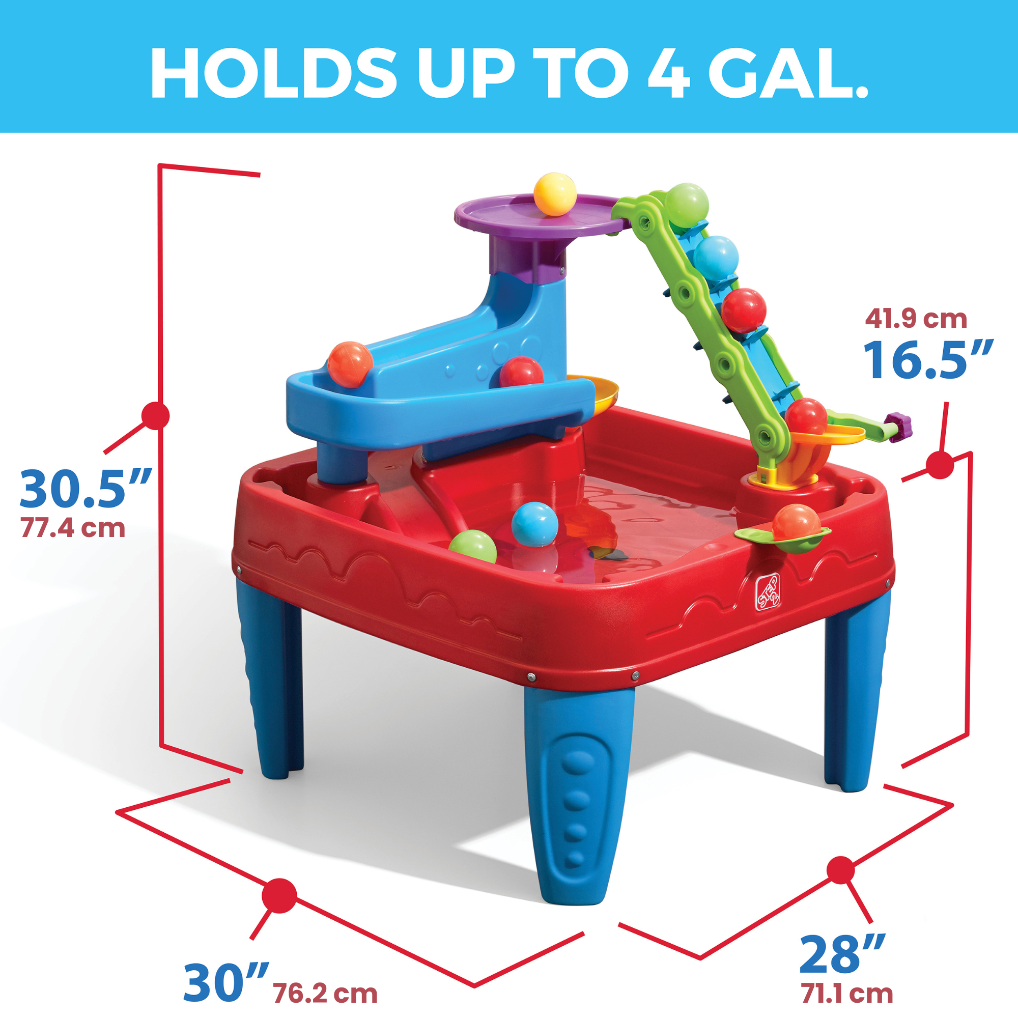 Step2 Stem Discovery Ball Table, Indoor and Outdoor Sensory Playset, Activity Toy with 10 Piece Accessories Including Balls, STEM Toy and Activity Centre, Suitable for Kids both Boys and Girls Aged 3+