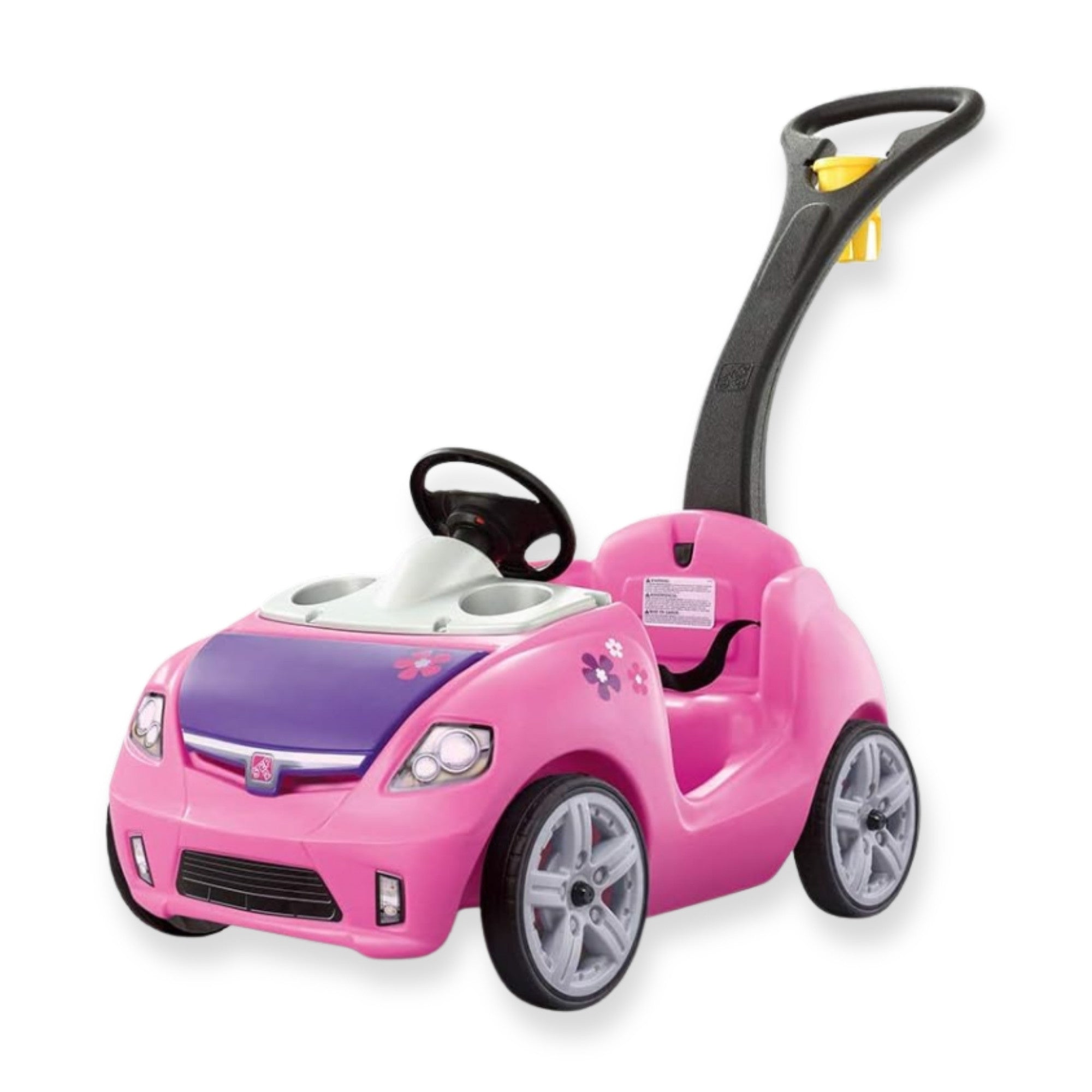 Step2 Whisper Ride II, Single Seater Kids Push Car, Easy to Store Ride On Toy with Seatbelt, Horn and Storage Trunk, Suitable for Children both Boys and Girls Aged 18m and Above, Blue, Pink