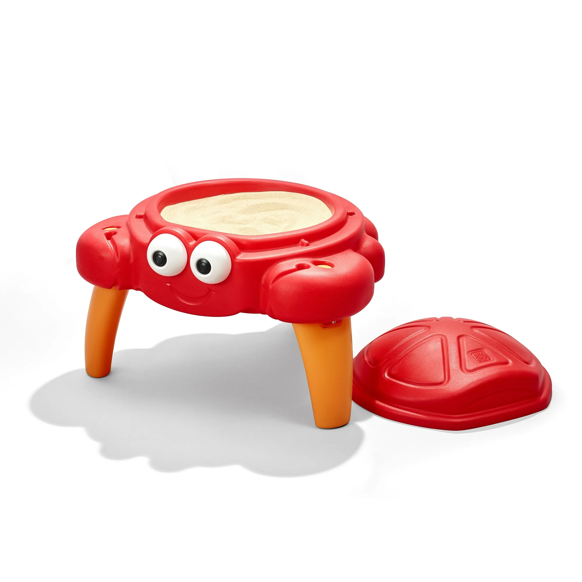 Step2 Crabbie Sand Table with Lid and Legs, Outdoor Sandbox, Sensory Play Activity Toy with 4 Piece Accessories, Backyard Garden Sandpit with 11 kg Holding Capacity, Suitable for Children Aged 1.5+