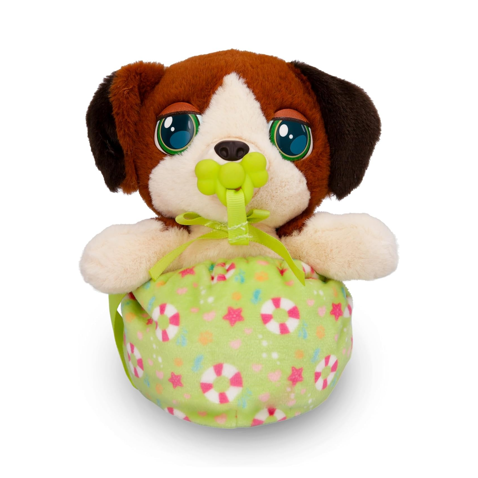 BABY PAWS Mini Puppies, Beagle, 5 Inch Interactive Plush Toy Puppy with Carry Bag, Kids Pretend Play Toy with Sound Effects, Suitable for Both Boys and Girls Aged 3+