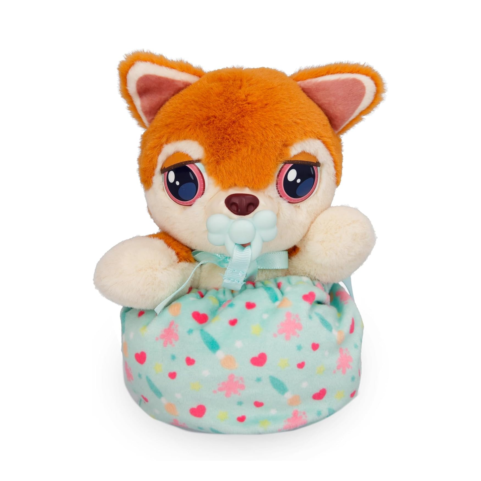 BABY PAWS Mini Puppies, Shiba Inu, 5 Inch Interactive Plush Toy Puppy with Carry Bag, Kids Pretend Play Toy with Sound Effects, Suitable for Both Boys and Girls Aged 3+