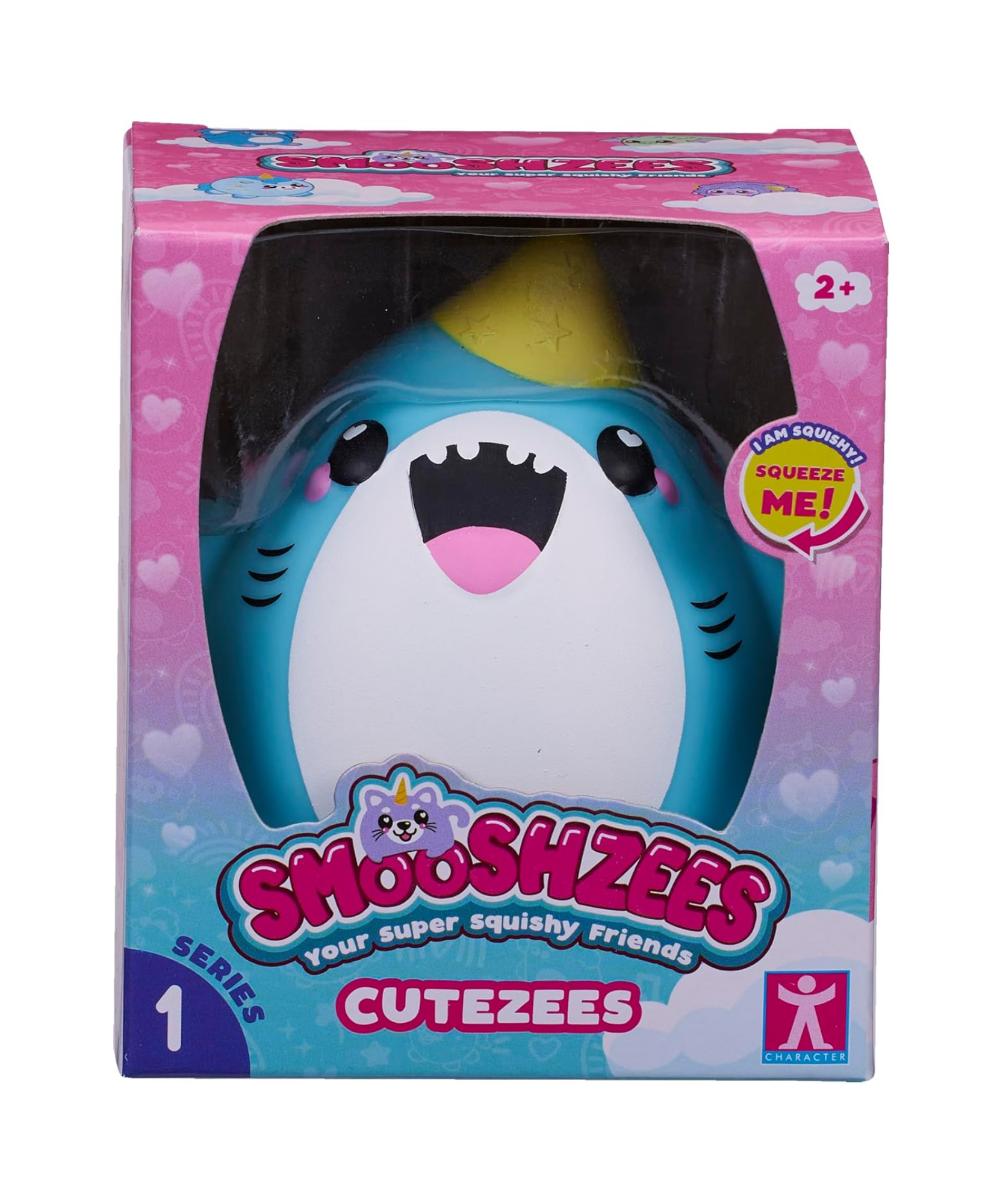Smooshzees Cutezees Snaws, Blue Shark, Collectable Characters, Supersoft, Cuddly and Squishy!