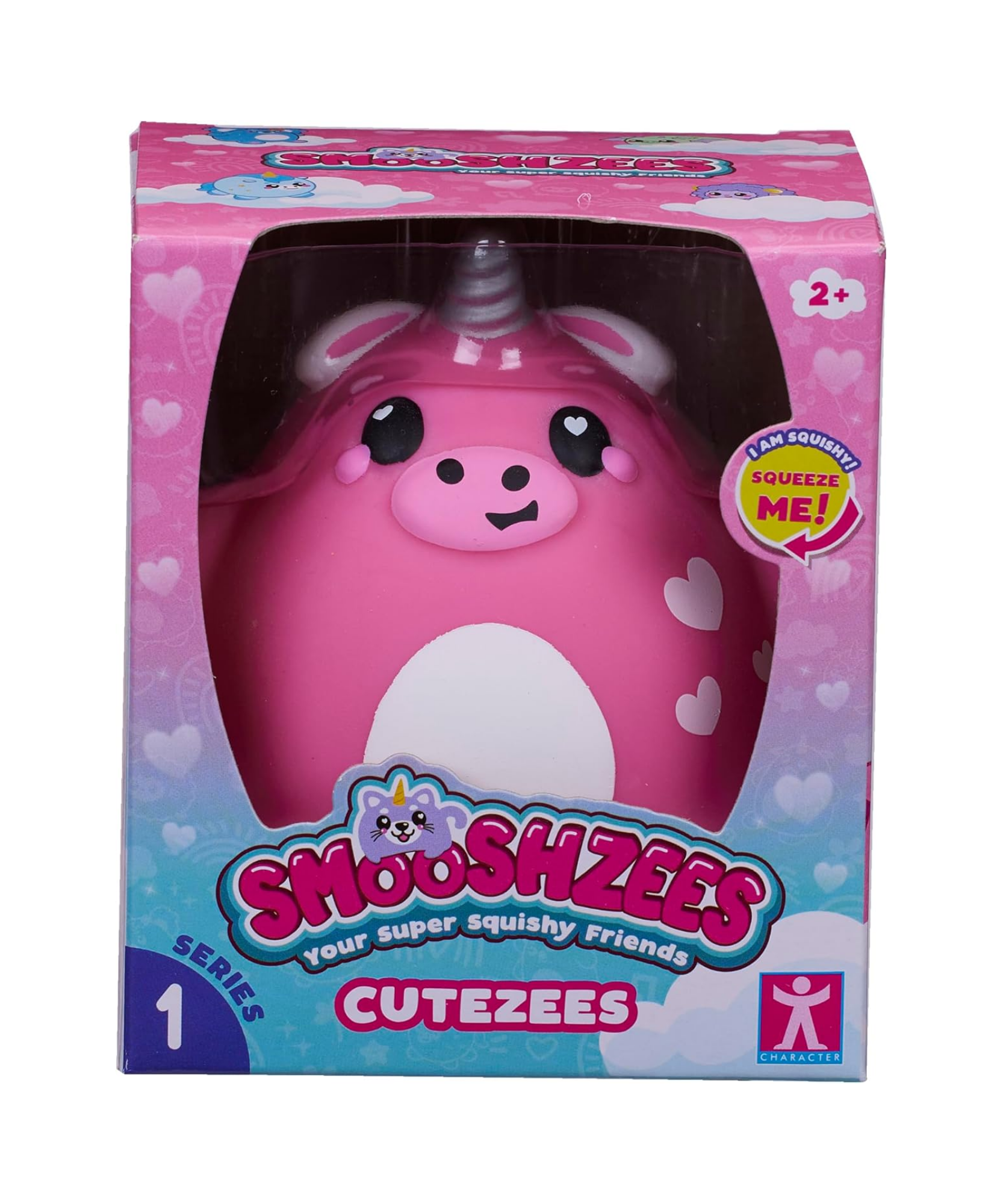 Smooshzees Cutezees Scarlet, Pink Unicow, Collectable Characters, Supersoft, Cuddly and Squishy!