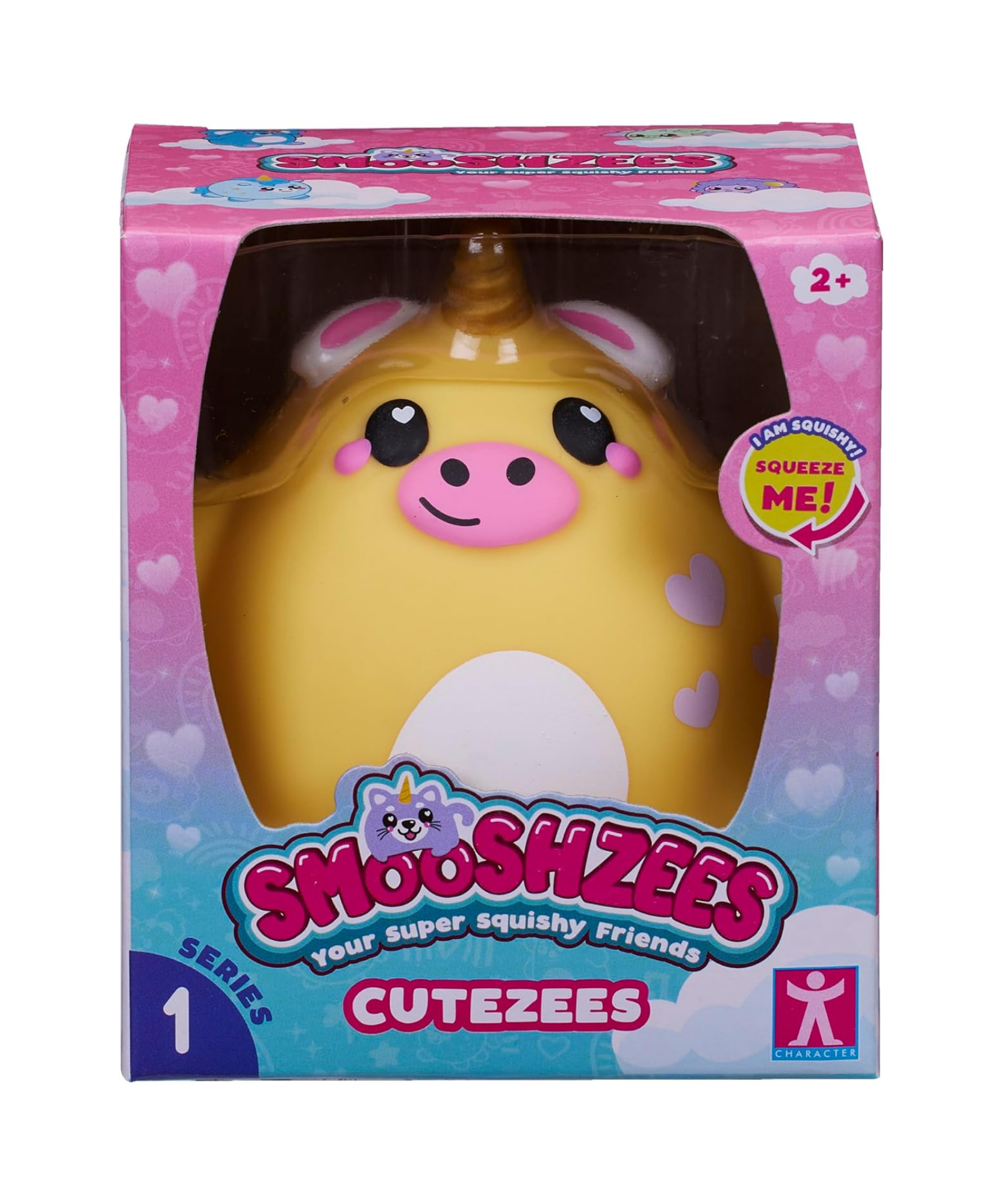 Smooshzees Cutezees Buttercup, Yellow Unicow, Collectable Characters, Supersoft, Cuddly and Squishy!