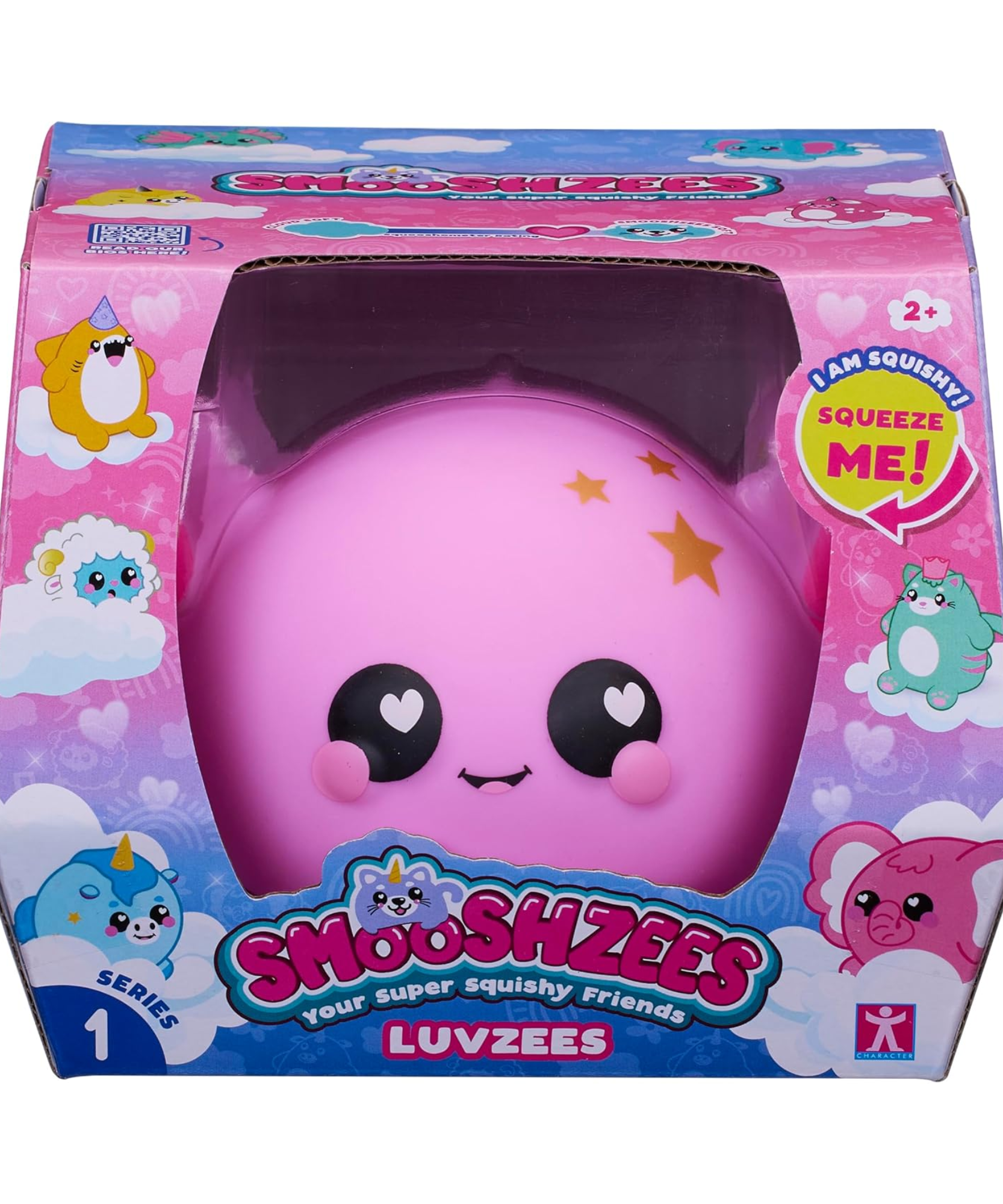 Smooshzees Luvzees, Jelly, Pink Axolotl, Collectable Characters, Supersoft, Cuddly and Squishy!