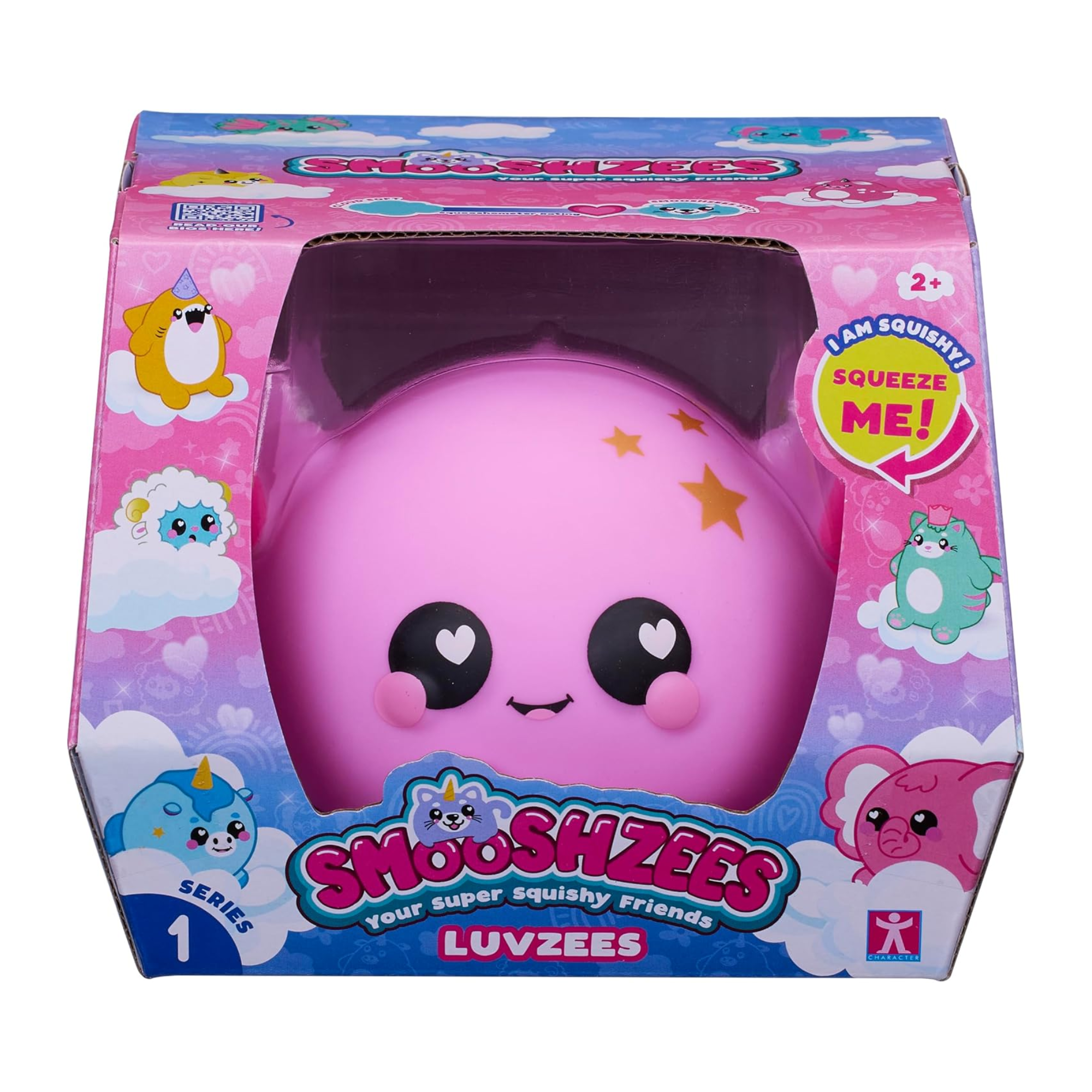 Smooshzees Luvzees, Jelly, Pink Axolotl, Collectable Characters, Supersoft, Cuddly and Squishy!