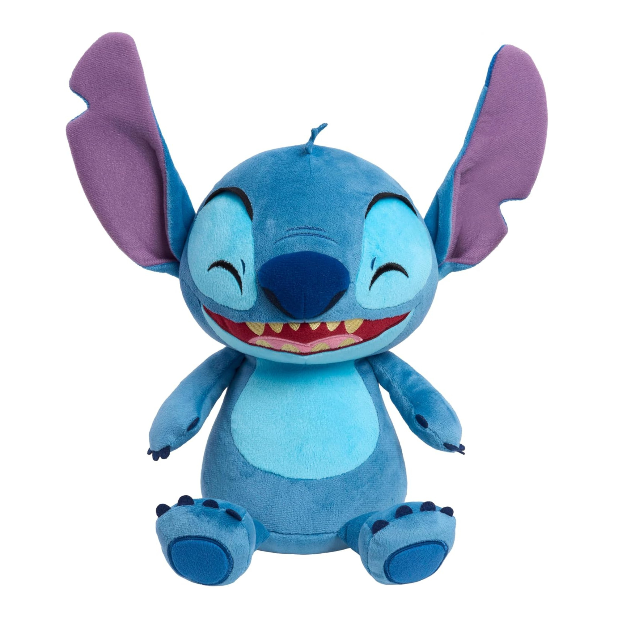 Disney Lilo & Stitch 11" Inch (28 cm) Crack Me Up Stitch Plush with Sound and Motion, Soft & Cuddly Huggable Stuffed Toy, Officially Licensed Kids Toys By Just Play, for Boys and Girls, Aged 3 Years+