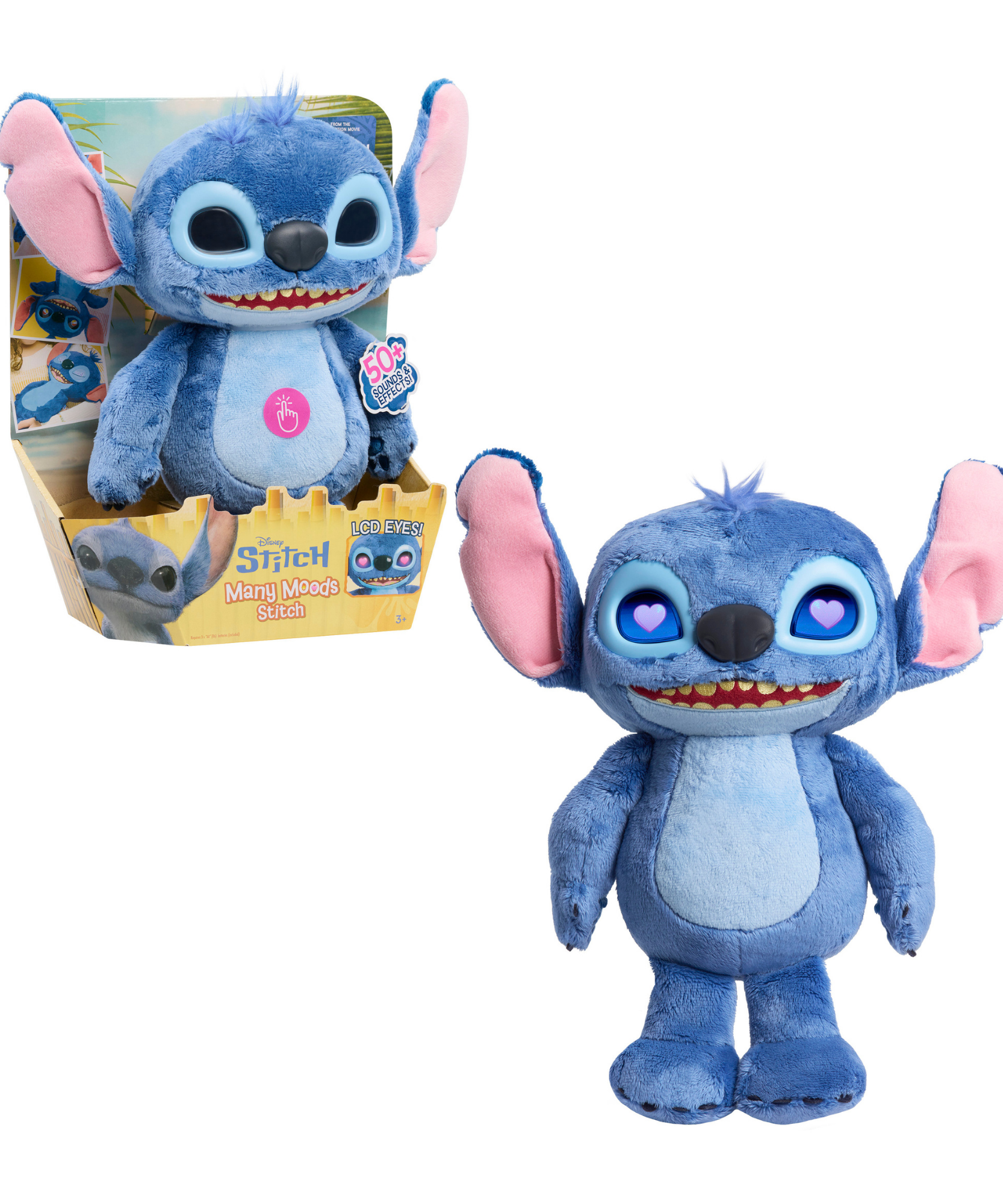 Disney Lilo & Stitch 14" Inch (35 cm) Interactive Plush with 50+ Sounds & Phrases, Soft and Cuddly Huggable Stuffed Alien Animal Kids Toy, Officially Licensed By Just Play, for Boys and Girls 2 Y+