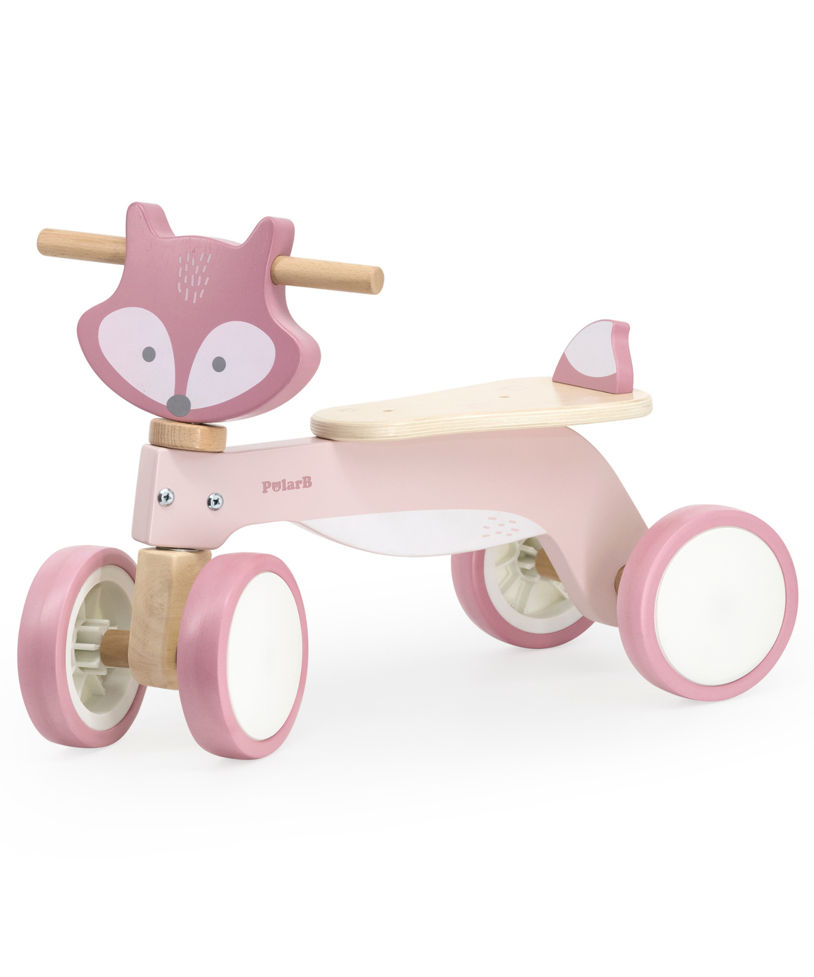 PolarB Wooden Trike for Toddlers with Safety Steering Lock and EVA Tyres – Ride-On Balance Bike for Ages 12 Months and Up – Develops Coordination and Gross Motor Skills
