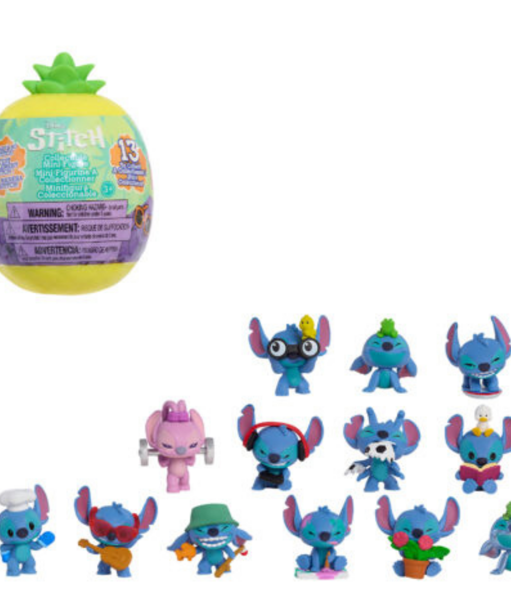 Disney Lilo & Stitch 2" Inch (5 cm) 1 Piece Mystery Collectible Stitch Figure, Officially Licensed Kids Toys By Just Play, 13 to Collect, Suitable for Children, Boys and Girls, Aged 3 Years+