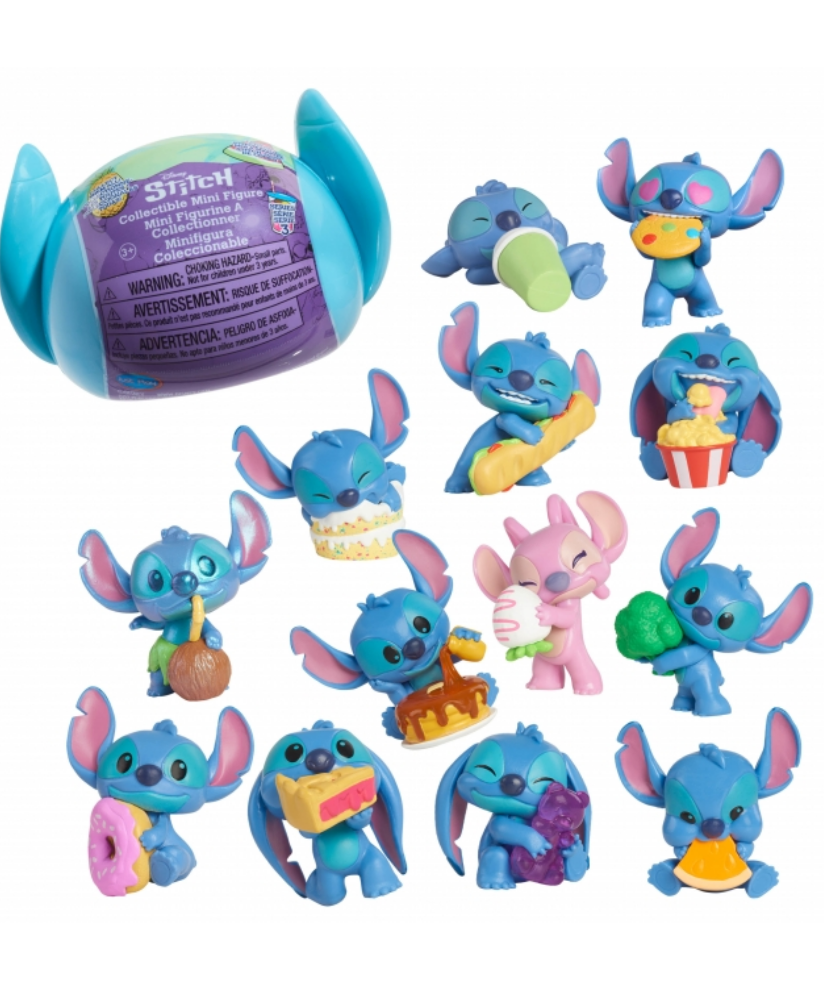 Disney Lilo & Stitch Series 3, 2" Inch (5 cm) Mystery Collectible Stitch Figure, Officially Licensed Kids Toys By Just Play, 13 to Collect, 1 Piece Blind Box Suitable for Children, Boys and Girls, Aged 3 Years+