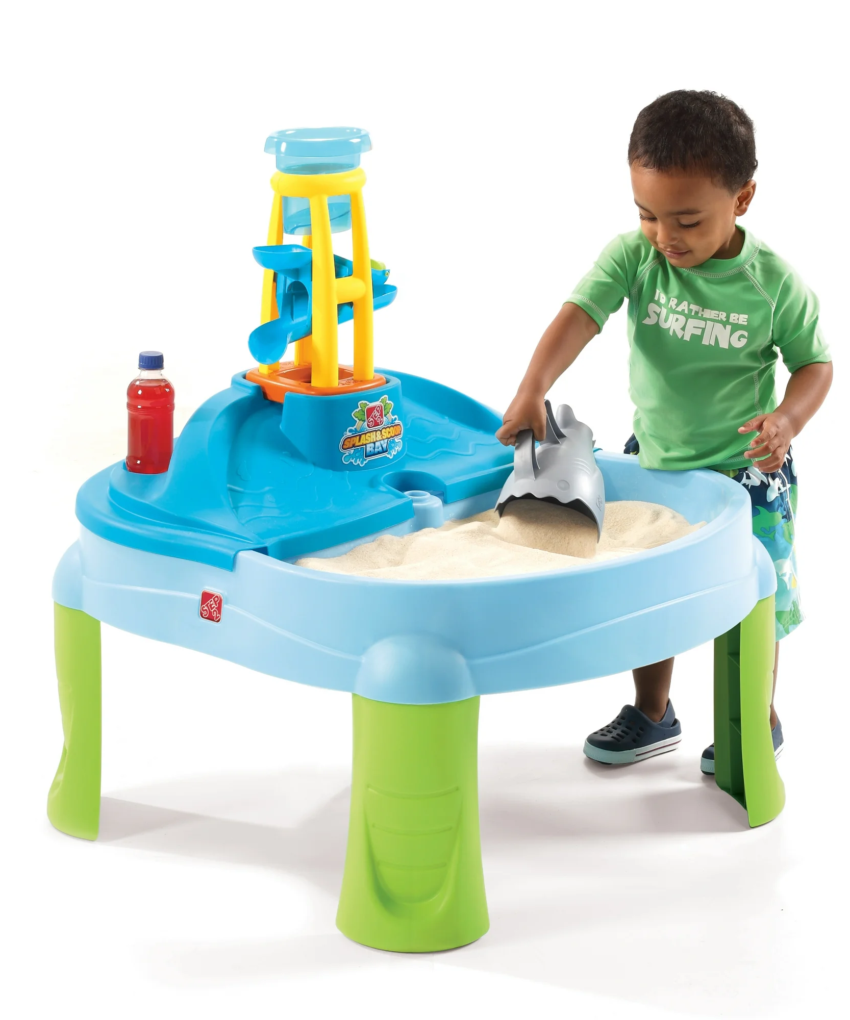 Step2 Splash N Scoop Bay, Indoor and Outdoor Sand and Water Table, Sensory Playset, Activity Toy with5 Piece Accessories, STEM Toy and Activity Centre, Suitable for Kids both Boys and Girls Aged 2+