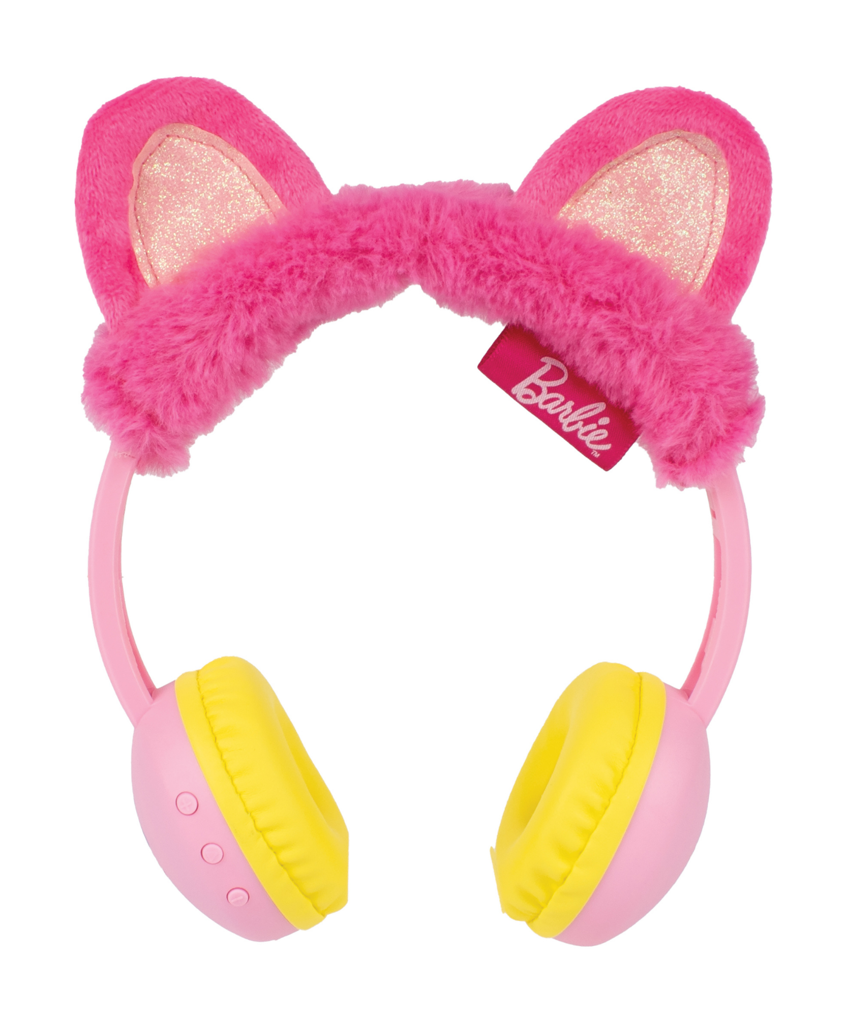 Sinco Creations Barbie Volume-Limiting Cat Ear Adjustable Kids On Ear Wireless Bluetooth Headphones with Built in Microphone, Volume Controls & 3.5mm Audio Jack, Suitable For Kids Aged 3Y+
