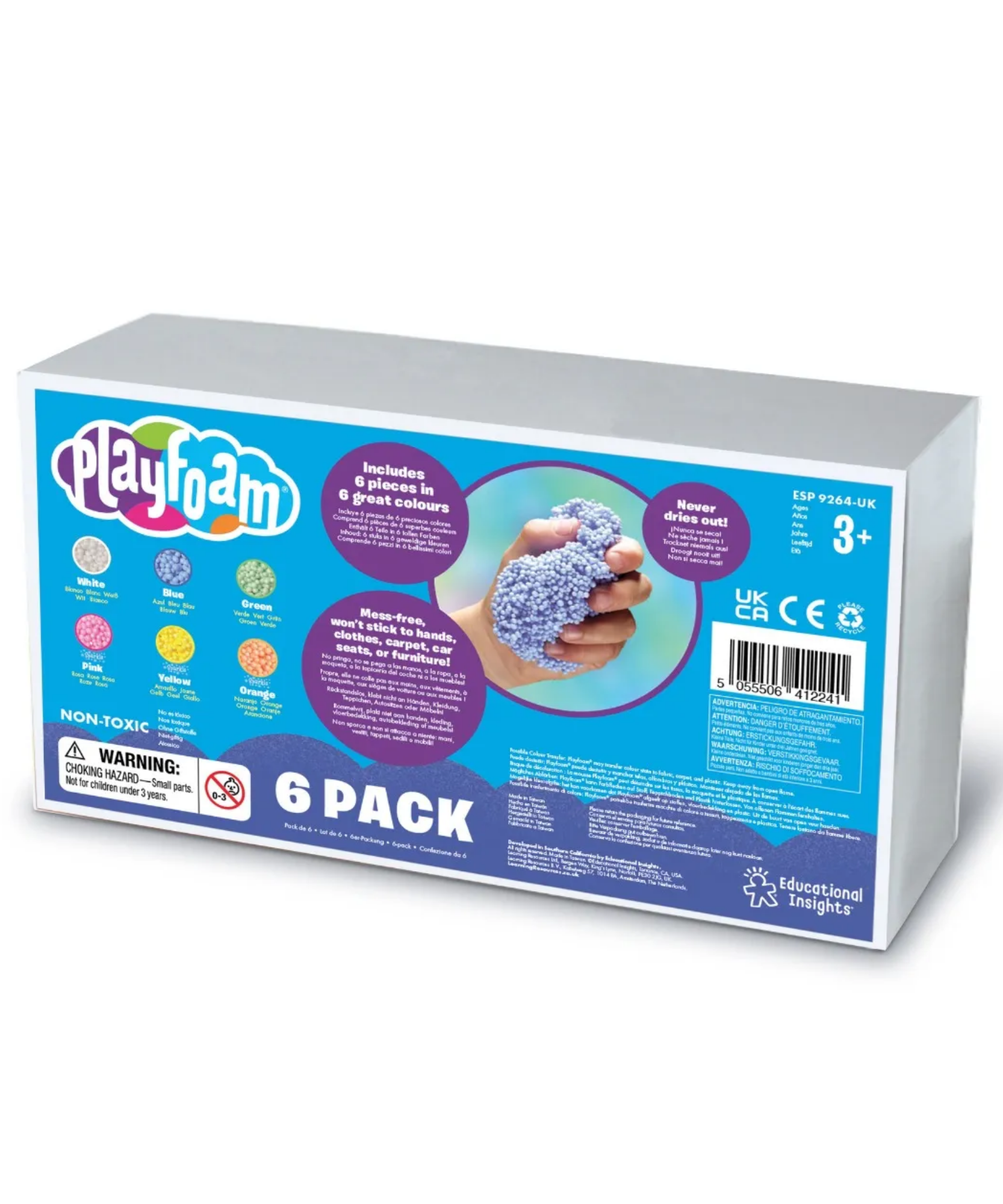 Learning Resources Playfoam Student Set, Mess-Free Sensory Play Foam for Kids, Never Dries Out, Fine Motor and Creativity Development, Learning Resources