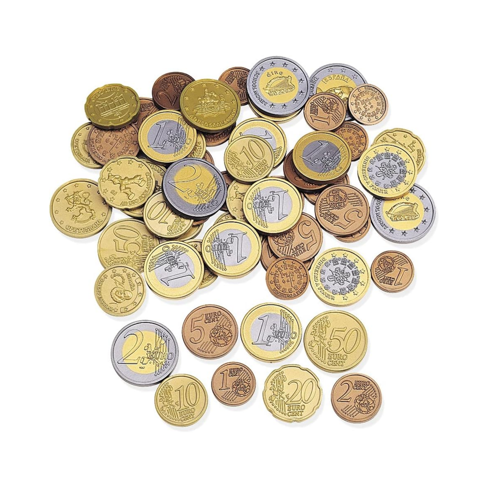 Learning Resources Play Euro Coins Set, 100 Realistic Euro Coins for Hands-On Money Maths & Coin Recognition, For Ages 5+
