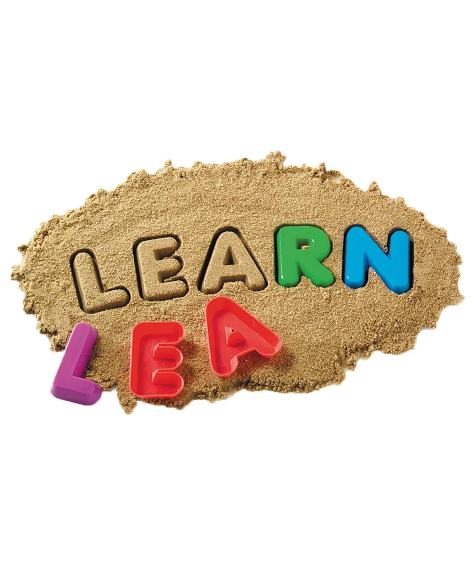 قوالب رمل من Learning Resources، أحرف أبجدية كبيرة، مجموعة من 26 قطعة، لعبة التعرف على الحروف ومحو الأمية المبكرة، المهارات الحركية الدقيقة، تتضمن حقيبة تخزين شبكية، للأعمار من 3 سنوات فما فوق