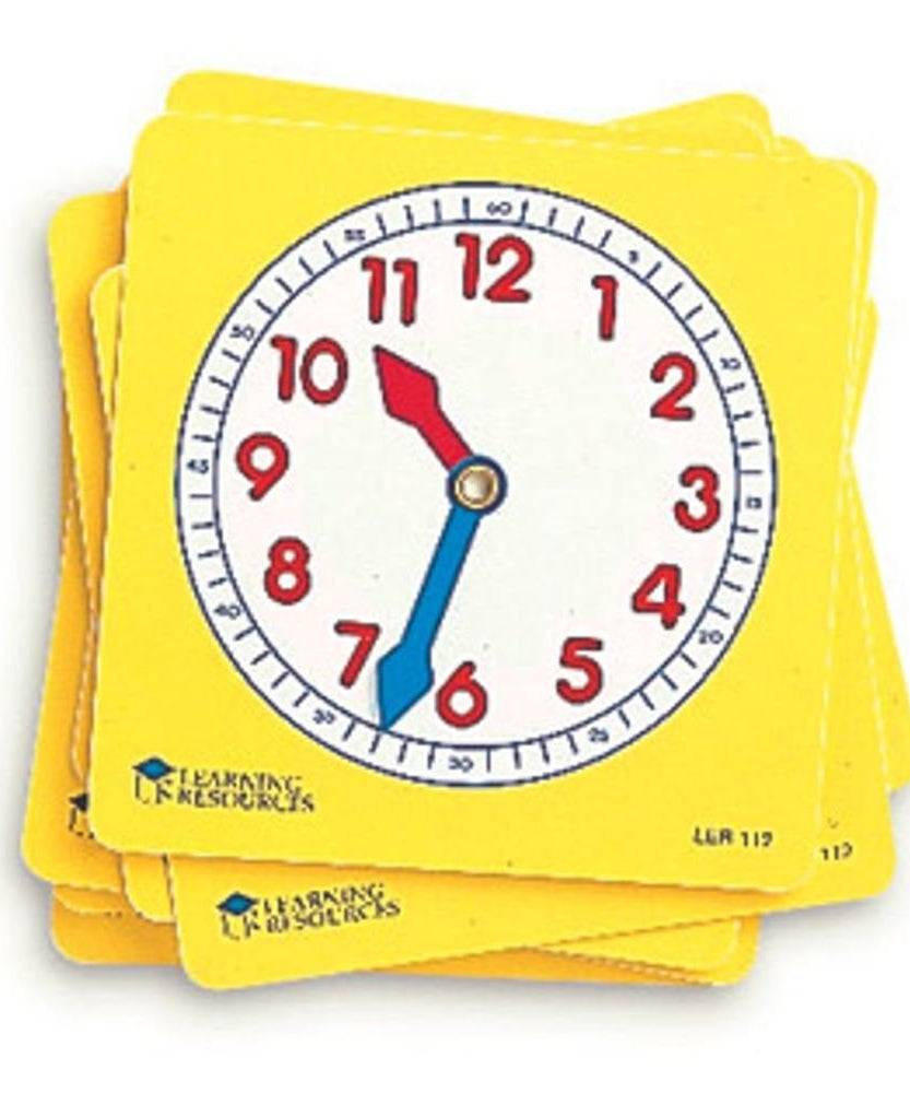 Learning Resources Pupil Clock Dials (Set of 10), Hands-On Time Telling Practice for Ages 5+