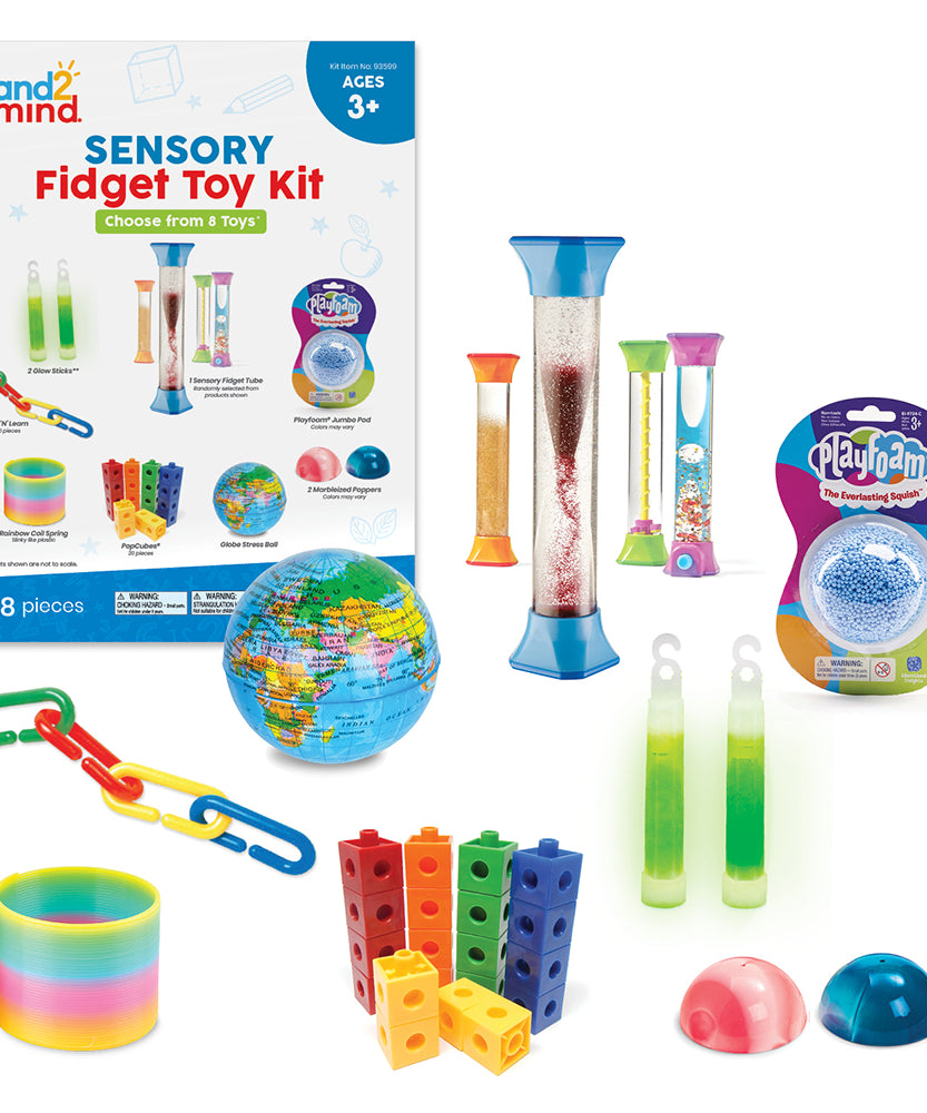 Learning Resources Sensory Fidget Toy Kit, Anxiety Relief and Calming Tools for Kids, Ages 3+