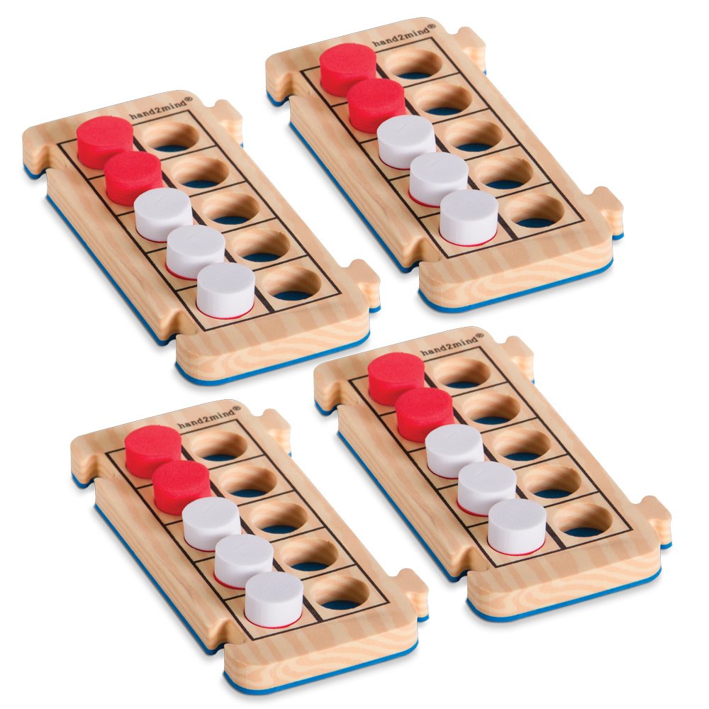 Learning Resources hand2mind Kid's Foam Counting 10-Frames, Pack of 4, Includes 40 Counters, Ages 5+