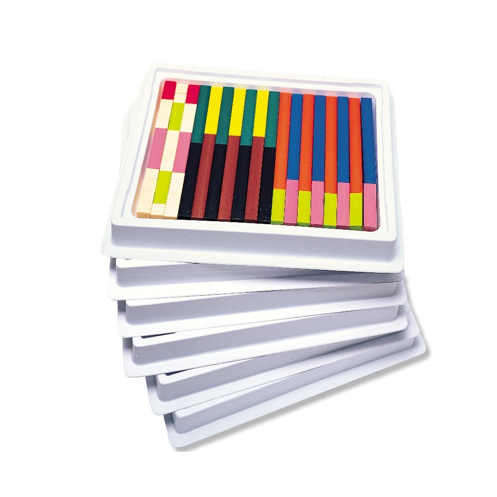 Learning Resources Cuisenaire Rods Multipak, Wooden Maths Rods Set, 444 Pieces, Ideal for Fractions, Measurement & Algebra, Classroom Maths Manipulatives with Storage Tray & Teacher’s Guide, Ages 4+