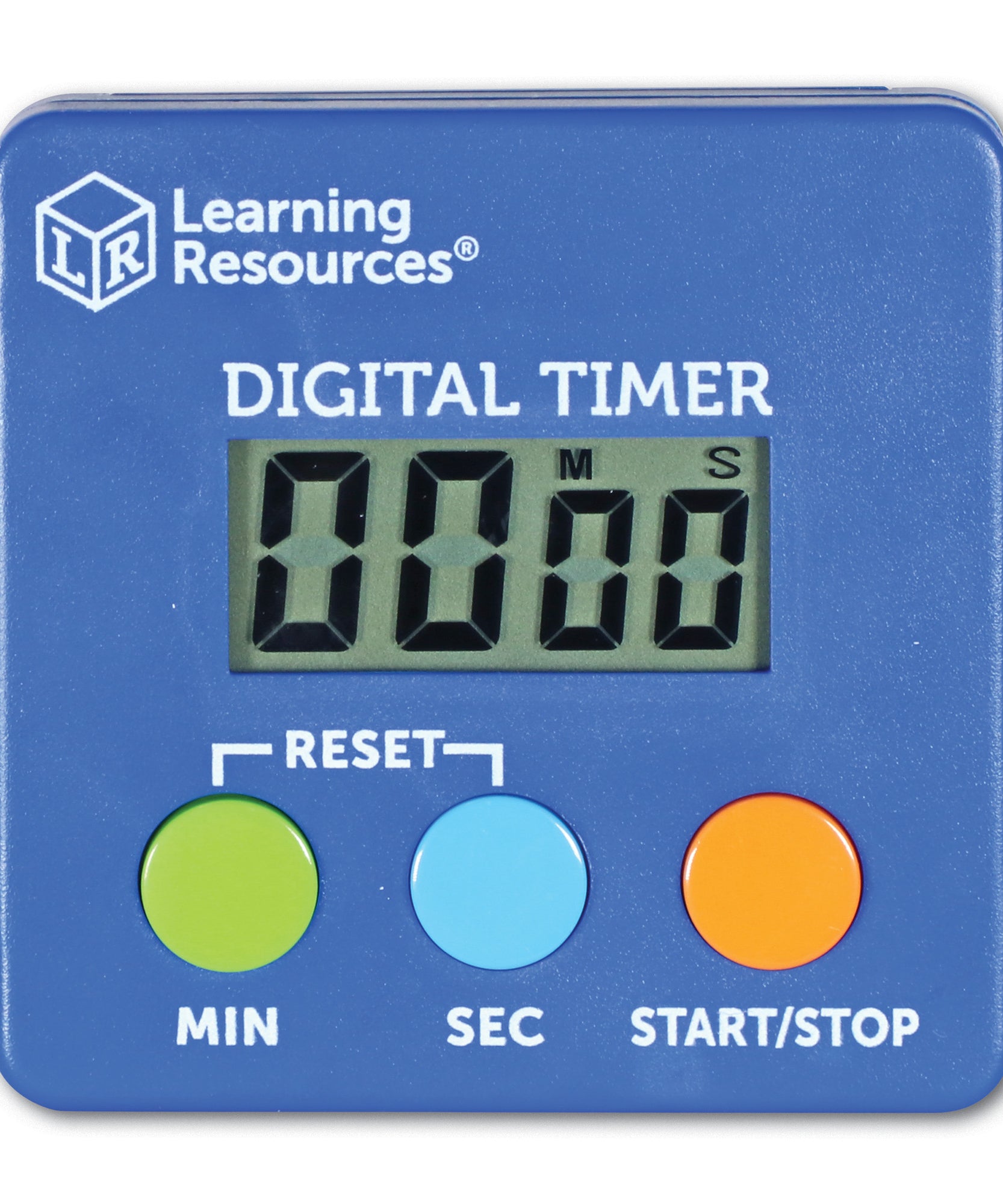 Learning Resources Digital Timer for Kids, Easy-to-Use Countdown and Count-Up Timer with Beeping Sound, Counts from 1 to 100 Minutes, Versatile Design with Clip, Stand, or Neck Strap, Includes AAA Battery, For Ages 5+