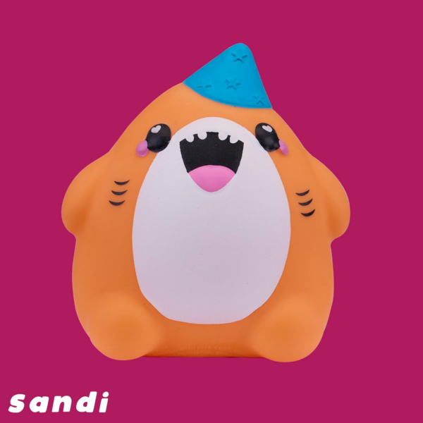 Smooshzees Cutezees Sandi, Orange Shark, Collectable Characters, Supersoft, Cuddly and Squishy!