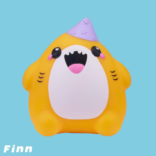 Smooshzees Cutezees Finn, Yellow Shark, Collectable Characters, Supersoft, Cuddly and Squishy!