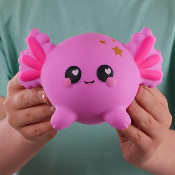 Smooshzees Luvzees, Jelly, Pink Axolotl, Collectable Characters, Supersoft, Cuddly and Squishy!