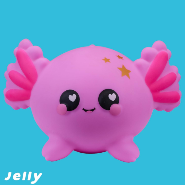 Smooshzees Luvzees, Jelly, Pink Axolotl, Collectable Characters, Supersoft, Cuddly and Squishy!