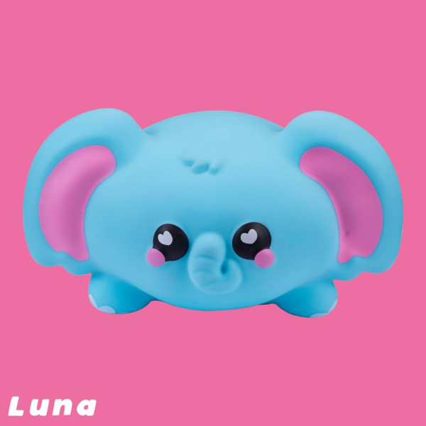 Smooshzees Snugzees, Luna, Blue Elephant, Collectable Characters, Supersoft, Cuddly and Squishy!