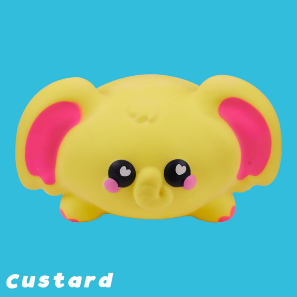Smooshzees Snugzees, Custard, Yellow Elephant, Collectable Characters, Supersoft, Cuddly and Squishy!