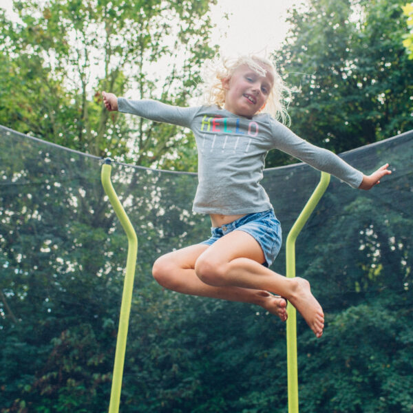 Plum 12ft Springsafe Jumper Trampoline with Enclosure, Safety Net and Foam Pad Protection, Stable Recreational Outdoor Toy with UV, Rust + Weather Protection, Suitable for Kids 6 Years and Above