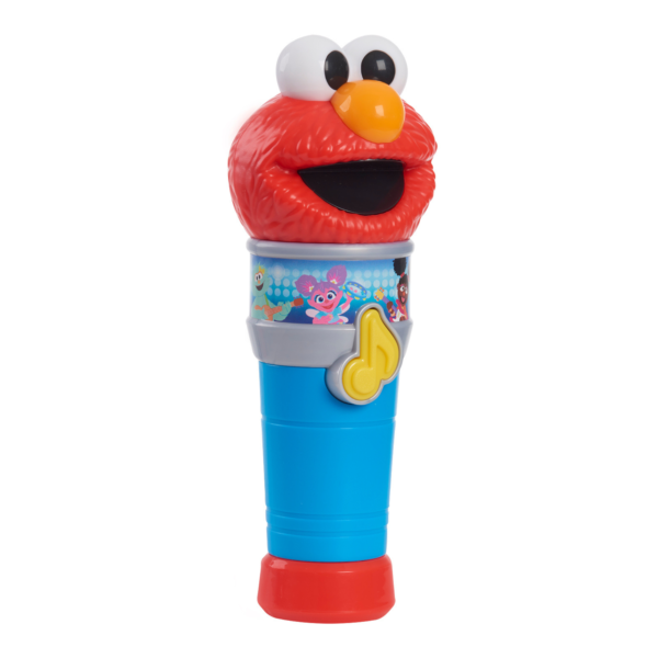 Sesame Street Sing With Elmo Microphone, Handheld Light-Up Musical Interactive Roleplay and Pretend Toy with Sound, Offically Licensed by Just Play for Toddlers Ages 2 and Up