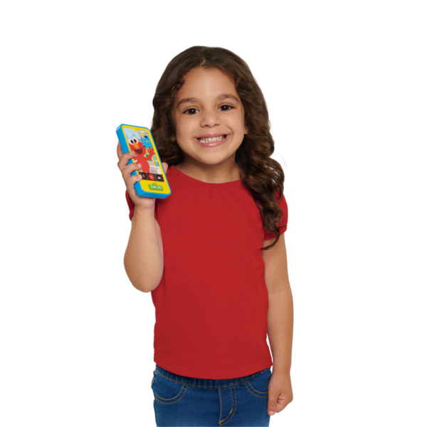 Sesame Street Chat with Elmo Cell Phone, Handheld Interactive Roleplay Toy with Sounds and Music, Pretend Play Phone, Offically Licensed by Just Play for Toddlers Ages 2 and Up