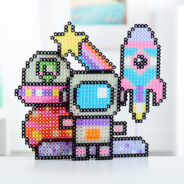 Character Options Simbrix Connect & Wow Glowing Galactic Pack with 1500+ brix, 2D & 3D Pixel Arts and Crafts Construction Toy, Creative & Imaginative STEAM Building Toy for Boys & Girls Ages 5+