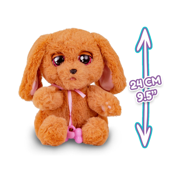 BABY PAWS Sleeping Puppies, Cocker Spaniel, 9.5 Inch Interactive Plush Toy Puppy with Carry Bag, Kids Pretend Play Toy with Sound Effects, Suitable for Both Boys and Girls Aged 18m+