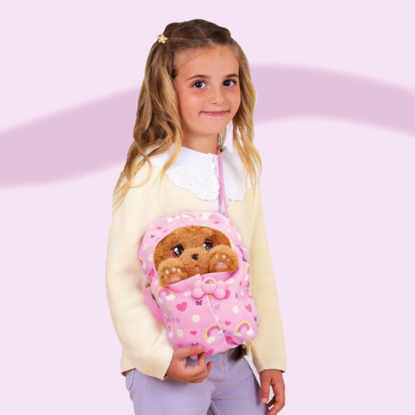 BABY PAWS Sleeping Puppies, Cocker Spaniel, 9.5 Inch Interactive Plush Toy Puppy with Carry Bag, Kids Pretend Play Toy with Sound Effects, Suitable for Both Boys and Girls Aged 18m+