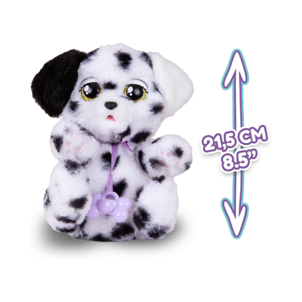 BABY PAWS Sleeping Puppies, Dalmatian, 8.5 Inch Interactive Plush Toy Puppy with Carry Bag, Kids Pretend Play Toy with Sound Effects, Suitable for Both Boys and Girls Aged 18m+