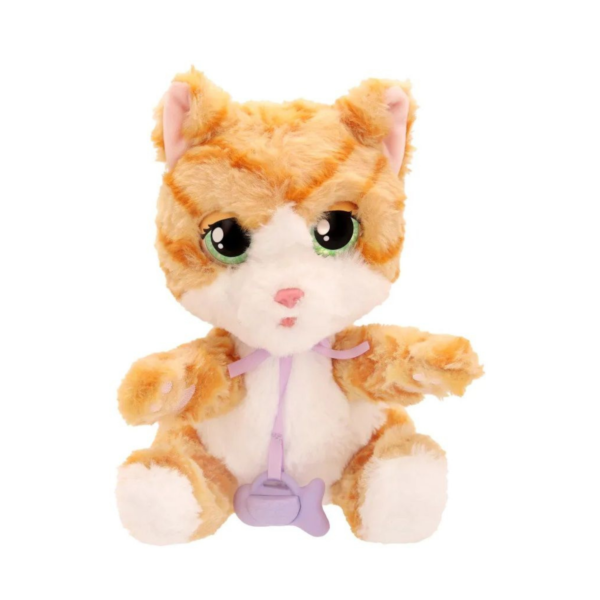 BABY PAWS Sleeping Cats, Kitty, 8.5 Inch Interactive Plush Toy Kitten with Carry Bag, Kids Pretend Play Toy with Sound Effects, Suitable for Both Boys and Girls Aged 3+