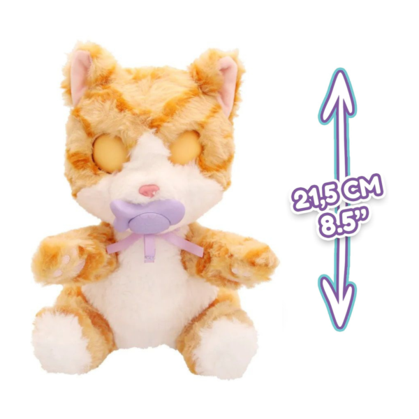 BABY PAWS Sleeping Cats, Kitty, 8.5 Inch Interactive Plush Toy Kitten with Carry Bag, Kids Pretend Play Toy with Sound Effects, Suitable for Both Boys and Girls Aged 3+