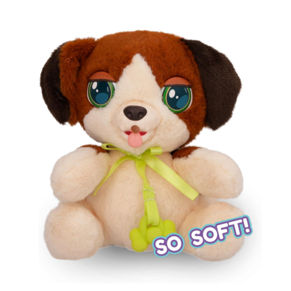 BABY PAWS Mini Puppies, Beagle, 5 Inch Interactive Plush Toy Puppy with Carry Bag, Kids Pretend Play Toy with Sound Effects, Suitable for Both Boys and Girls Aged 3+