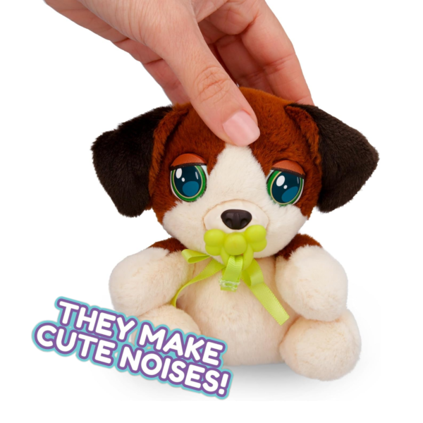 BABY PAWS Mini Puppies, Beagle, 5 Inch Interactive Plush Toy Puppy with Carry Bag, Kids Pretend Play Toy with Sound Effects, Suitable for Both Boys and Girls Aged 3+
