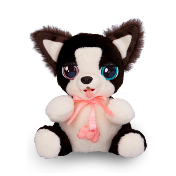 BABY PAWS Mini Puppies, Border Collie, 5 Inch Interactive Plush Toy Puppy with Carry Bag, Kids Pretend Play Toy with Sound Effects, Suitable for Both Boys and Girls Aged 3+