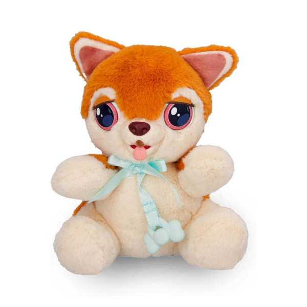 BABY PAWS Mini Puppies, Shiba Inu, 5 Inch Interactive Plush Toy Puppy with Carry Bag, Kids Pretend Play Toy with Sound Effects, Suitable for Both Boys and Girls Aged 3+