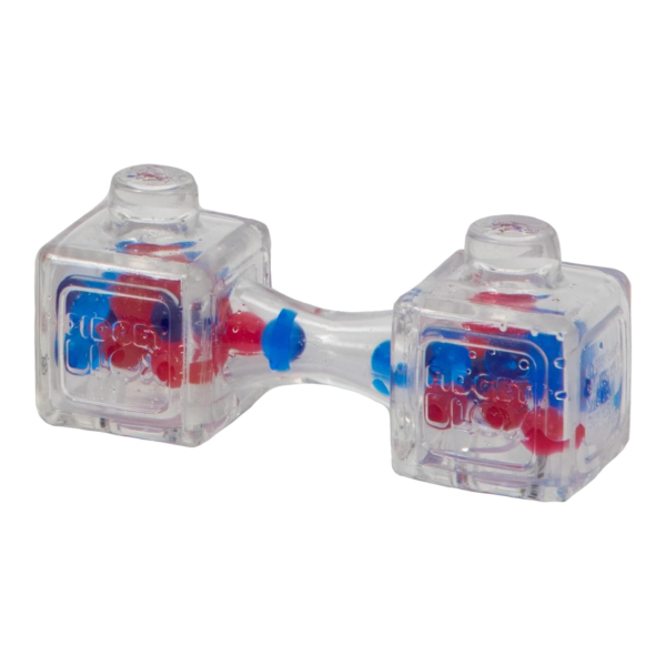 Goliath Fidget Blox, Sound Focused Sensory Squeeze & Play Ball Sorting Fidget Toy, Anxiety & Stress Relief Calming Therapy Desk Toy for Adults and Children, Red & Blue Beads