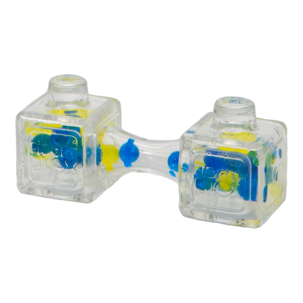 Goliath Fidget Blox, Sound Focused Sensory Squeeze & Play Ball Sorting Fidget Toy, Anxiety & Stress Relief Calming Therapy Desk Toy for Adults and Children, Blue & Yellow Beads